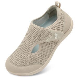 LeIsfIt Womens Size 8.5 Wide Toe Box Diabetic Shoes Adjustable Barefoot Walking